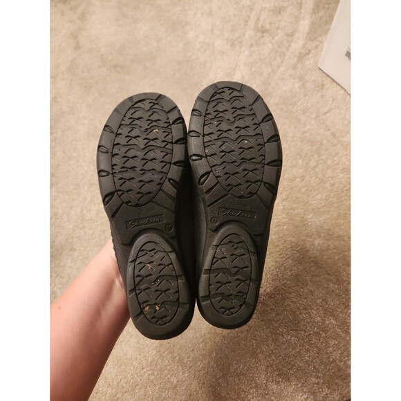 Skechers Relaxed Fit Memory Foam Career Flower Power Flats in Black Size 8 - Picture 6 of 10